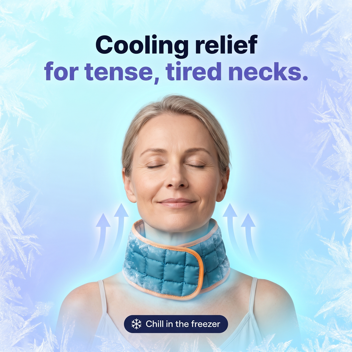 Cooling relief for tense, tired necks