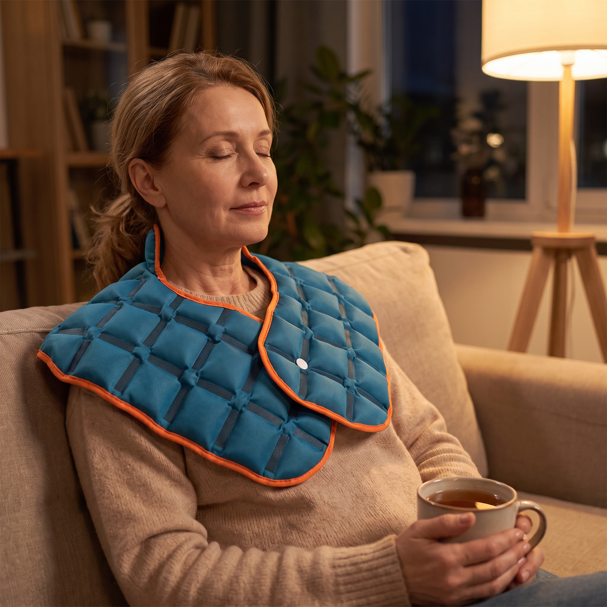 Relaxing on the couch wearing the cape