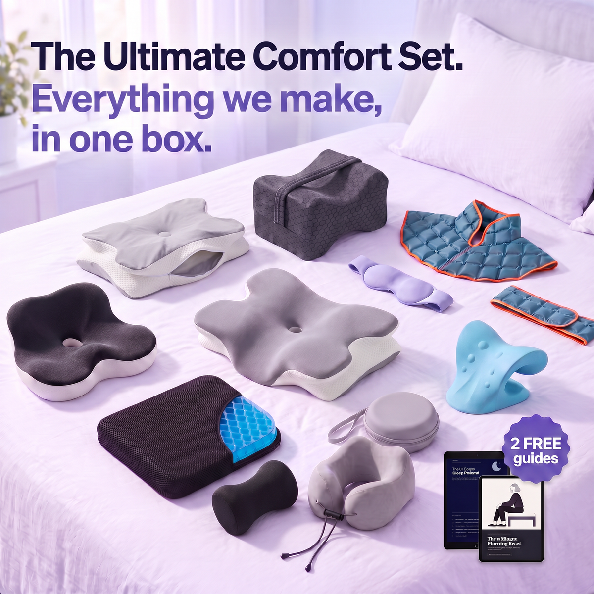 The Ultimate Comfort Bundle: everything for your neck, back and sleep in one box