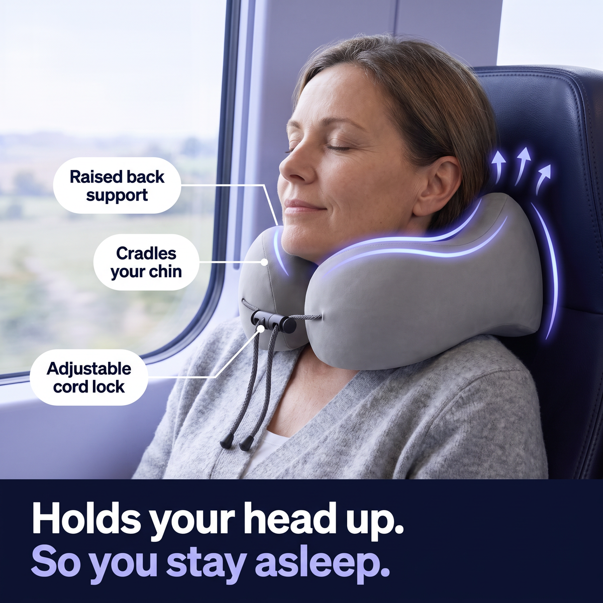 Holds your head up so you stay asleep