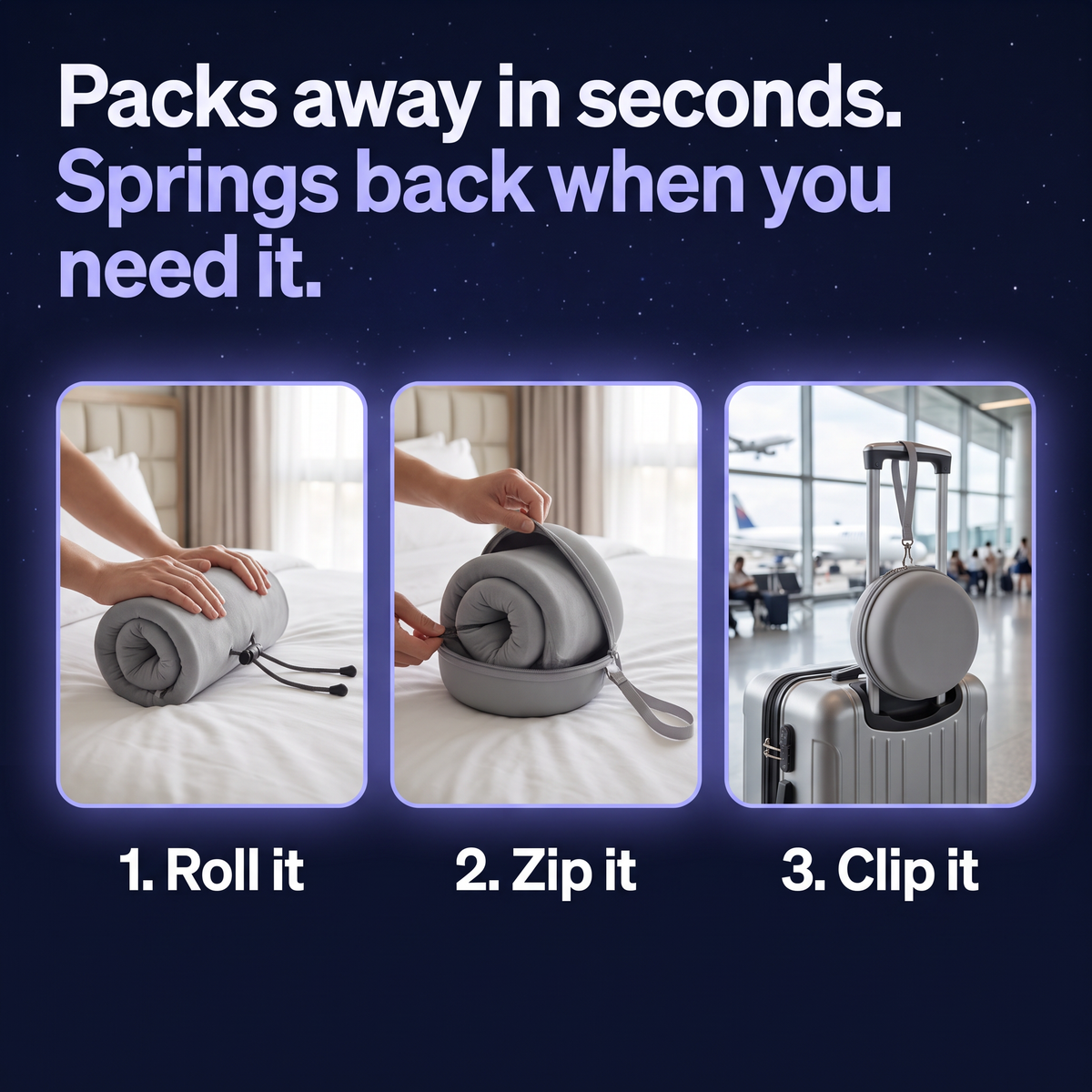 Roll it, zip it, clip it